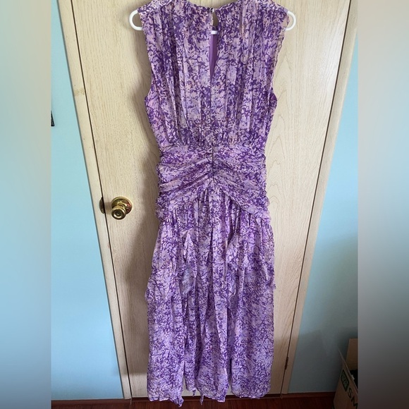 Jardin Vue Organza Purple Ruffle Dress NWT Sz M - Picture 5 of 14